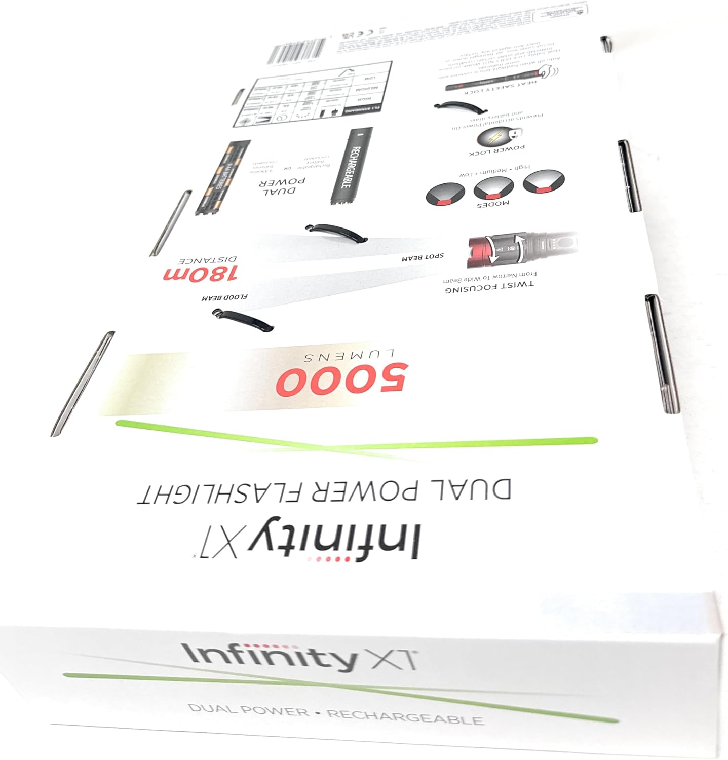 Infinity X1 Dual Power Rechargeable Flashlight 5000 Lumens