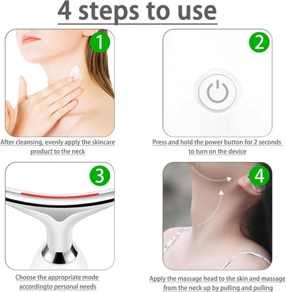 NTZ Facial Massager for Face and Neck, Face culpting Wand with 7 Color, Red-Light-Therapy-for-Face and Neck Tool for Skin Care