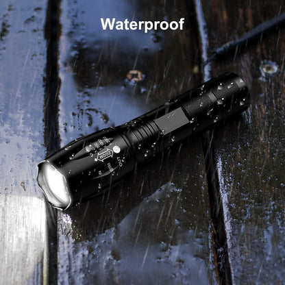 HYVCZP 1/2/3 Pack LED Torch,Super Bright Flashlight,5 Modes Adjustable Focus, Waterproof Lightweight Mini Handheld Torch for Camping, Home, Emergency, Hiking, Outdoor (2 Pack)