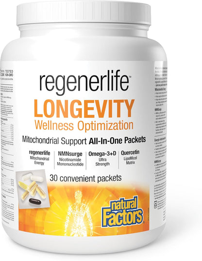 Natural Factors Regenerlife Longevity Wellness Optimization,