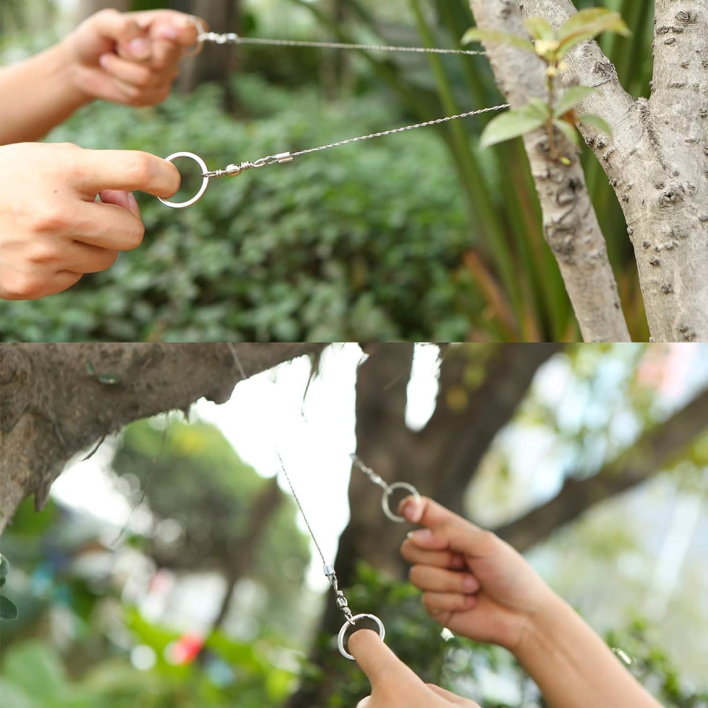 Tignapoo Outdoor Emergency Equipment Survival Gear Tool Kit Stainless Steel Wire Saw Hand Pocket Wire Saws for Camping Hiking