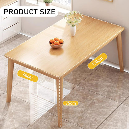 Uandhome Modern Rectangular Dining Table for 4-6 People, Wooden Legs, 120 * 55 * 75cm