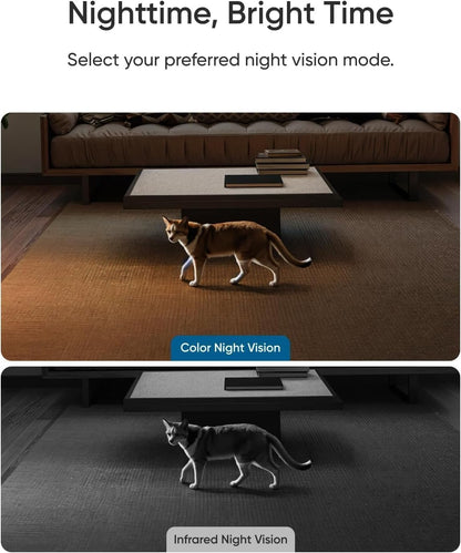 eufy Indoor Cam E30, Latest Generation, 4K UHD Security Camera, Pet/Dog/Baby Camera with Phone app, Color Night Vision, Human/Pet Auto Tracking, 360 Pan-Tilt, Works with Homekit