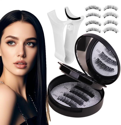 Magnetic Eyelashes - Waterproof 3D EyeLashes with Applicator, 2 Pair Reusable Eye Makeup Accessories, No Glue Eye Lash for Women, Girls