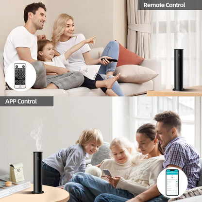 2ndAroma Diffuser with Essential Oils, Aluminum Air Diffusers for Home with Remote Control, 100ml Capacity 2100 Sq Ft Coverage Smart Home Fragrance Diffuser for Large Space Bathroom Office Hotel