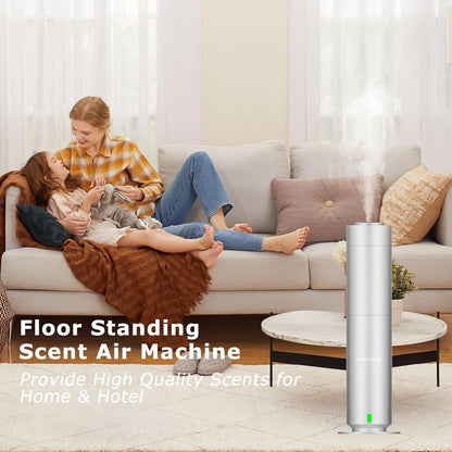 Diffuser Machine for Hotel-Scent Air Machine for Home-Diffusers for Home-Waterless Essential Oil Diffusers-Studio Scent Diffuser-Large Room-Cold Air-Office Fragrance-App Remote Control - Silver