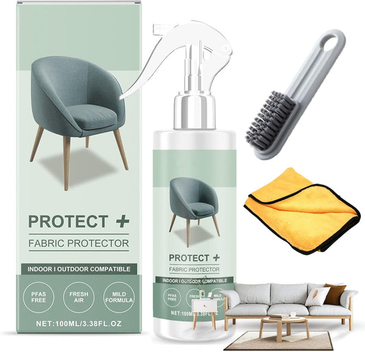 Multipurpose Protect+ Fabric Protector, Home Essentials Multipurpose Fabric Protector Spray, 100ml Fabric Water Shield Protector, Sofa Fabric Cleaning Spray, Long-Lasting Protection (1PC)