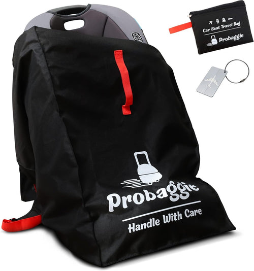Car Seat Travel Bag for Airplane - Foldable Gate Check Car Seat Bag for Air Travel - Durable Infant Bag Cover with Adjustable Straps - Convertible Car Seat Backpack, Infant Carrier and Booster Seat
