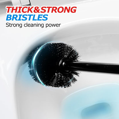 FORASTO 3 in 1 Toilet Plunger and Brush Set, Extended Handle, Groove Gap Brush, Bathroom Cleaning Tools, Toilet Bowl Brush Combo, Cleaning Supplies
