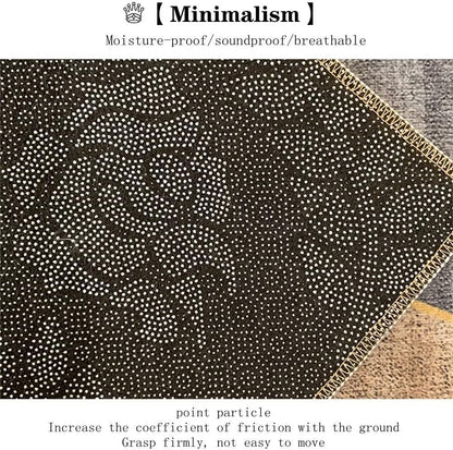 Children's Bedroom Rug Gym, Grey, Geometric Design, Rectangular, Sofa, Rug, Modern, Living Room, Accessories, Machine Washable, Non-Slip Kitchen Rugs, 180 x 200 cm