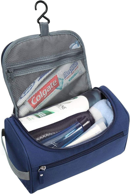Travel Beauty Case Men Women Hanging Toiletry Bag Travel Bag with Hook Waterproof Portable Travel Organizer Clutch Make Up Cosmetic Makeup, grey