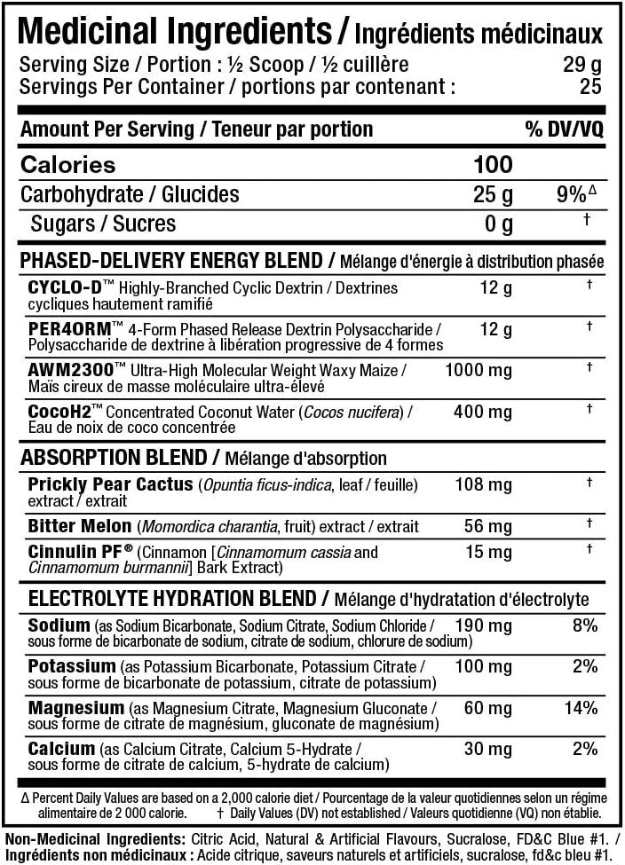 ALLMAX Nutrition - CARBION+ (Hydration, Endurance & Recovery) - Blue Ice - 725 Gram