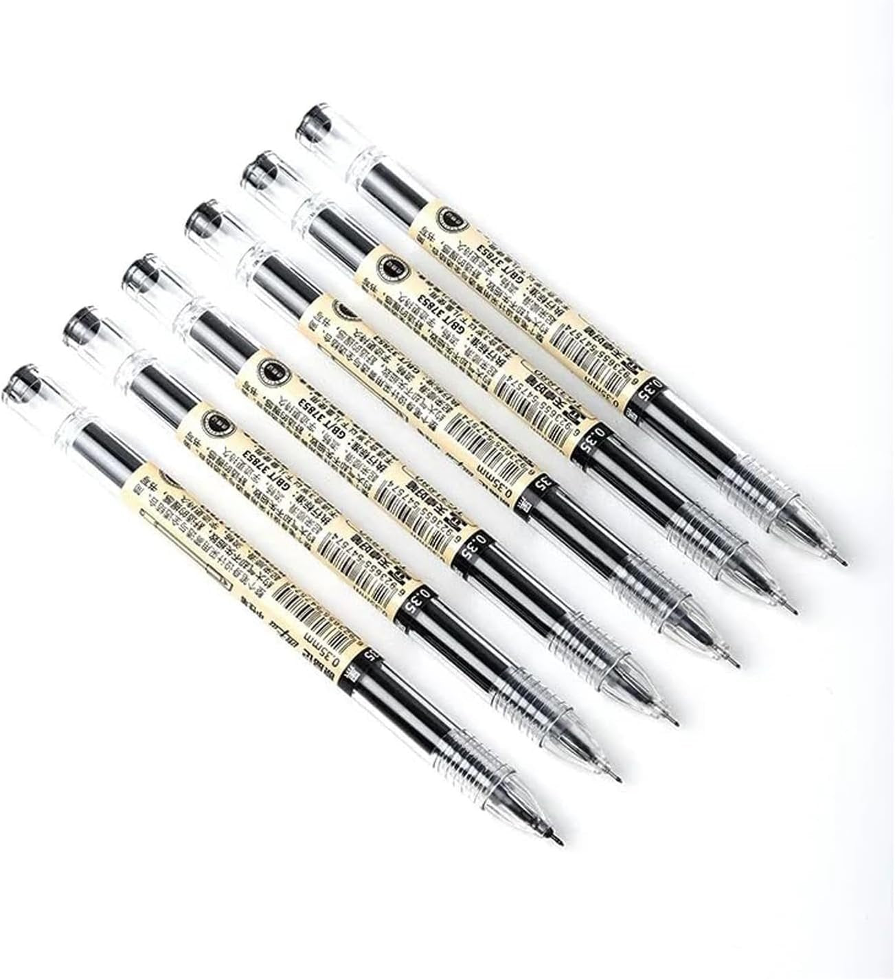 BEMLP Gel Ink Pen Extra Fine Point Pens Ballpoint Pen 0.35mm Black for Japanese Office School Stationary Stationery Supply 12 Pieces