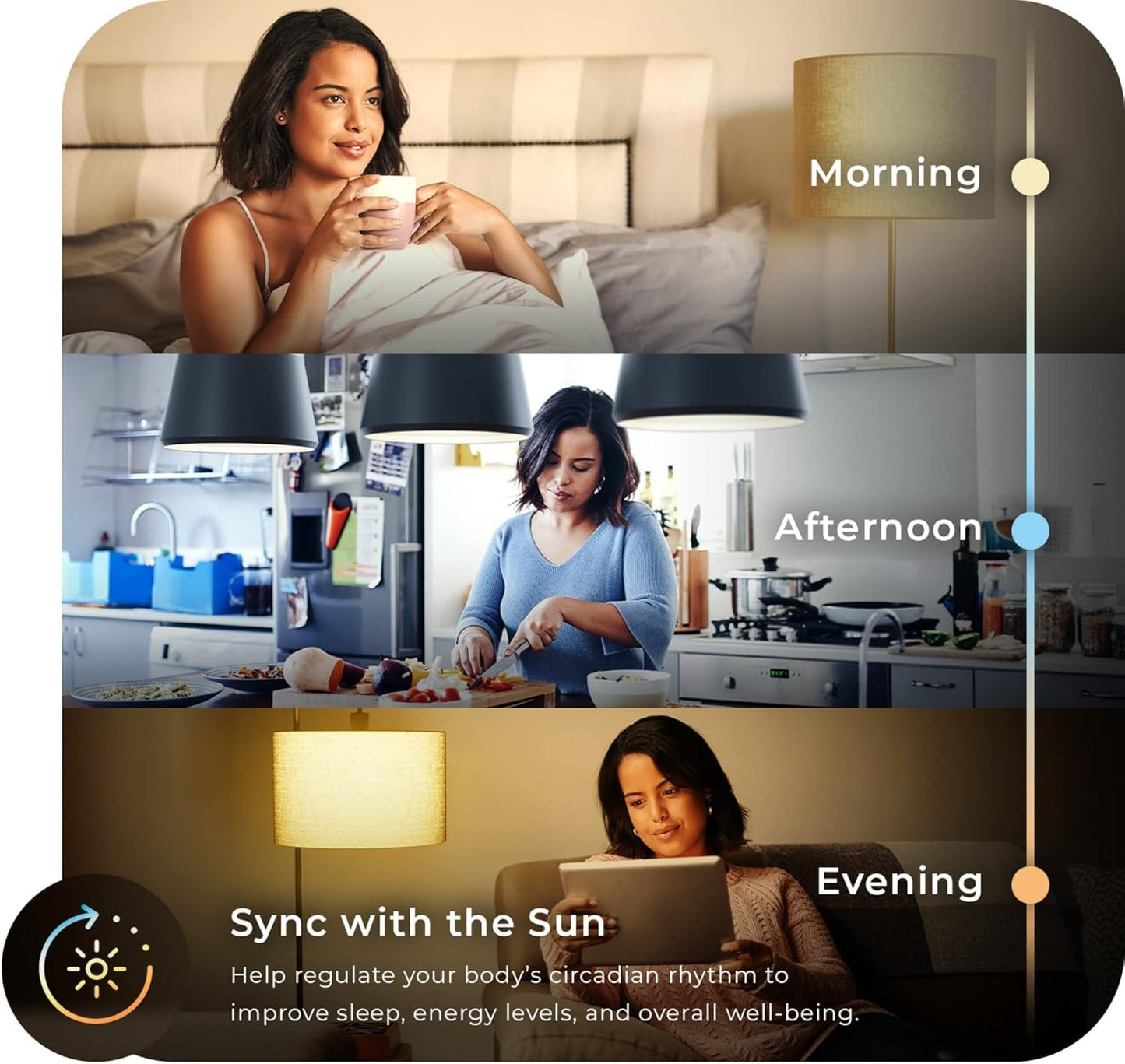 Wi-Fi Smart 4.5W (40W Equivalent) Straight Filament Tunable White Clear LED Light Bulb, No Hub Required, Voice Activated, Energy Star, 2000K - 5000K, Vintage Edison Style, B11 Shape, E12 Candelabra Ba