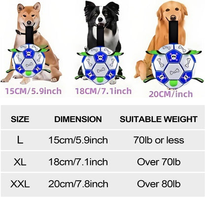Ghjkldha Dog Herding Toys, Dog Training Toy Soccer Ball 5.91x5.91 inches, Tug of War Entertainment, Durable Interactive Play, Small Medium Large Sizes, Ideal for Garden, Park, Beach