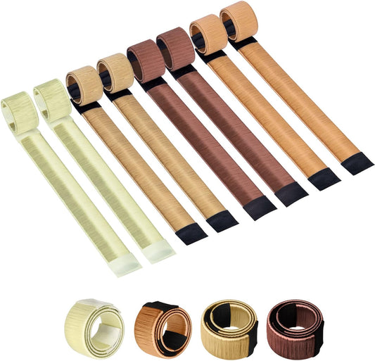 Easy Hair Bun Maker, 8 Pieces French Twist Hair Accessories Donuts Magic Bun Maker for Girl Women (4 Colours)