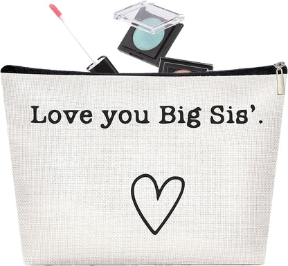 Best Sister Ever Travel Bag Toiletry â€“ Best Sister Ever Large Organizer Sister | Portable Travel Toiletries Hygiene Bag, Funny Christmas Birthday Makeup Cosmetic Bag, Stylish Design for Women