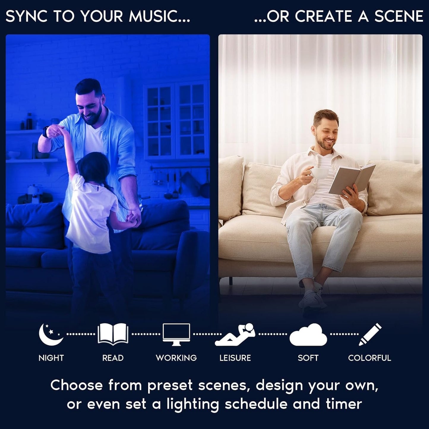 LUXRITE 4 Inch Square Smart LED Recessed Lighting, RGBW Color Changing, WiFi App Control, Voice Control with Alexa and Google Home, No Hub Required, 10.5W 700LM, CRI 90, IC Rated, Wet Rated (4 Pack)