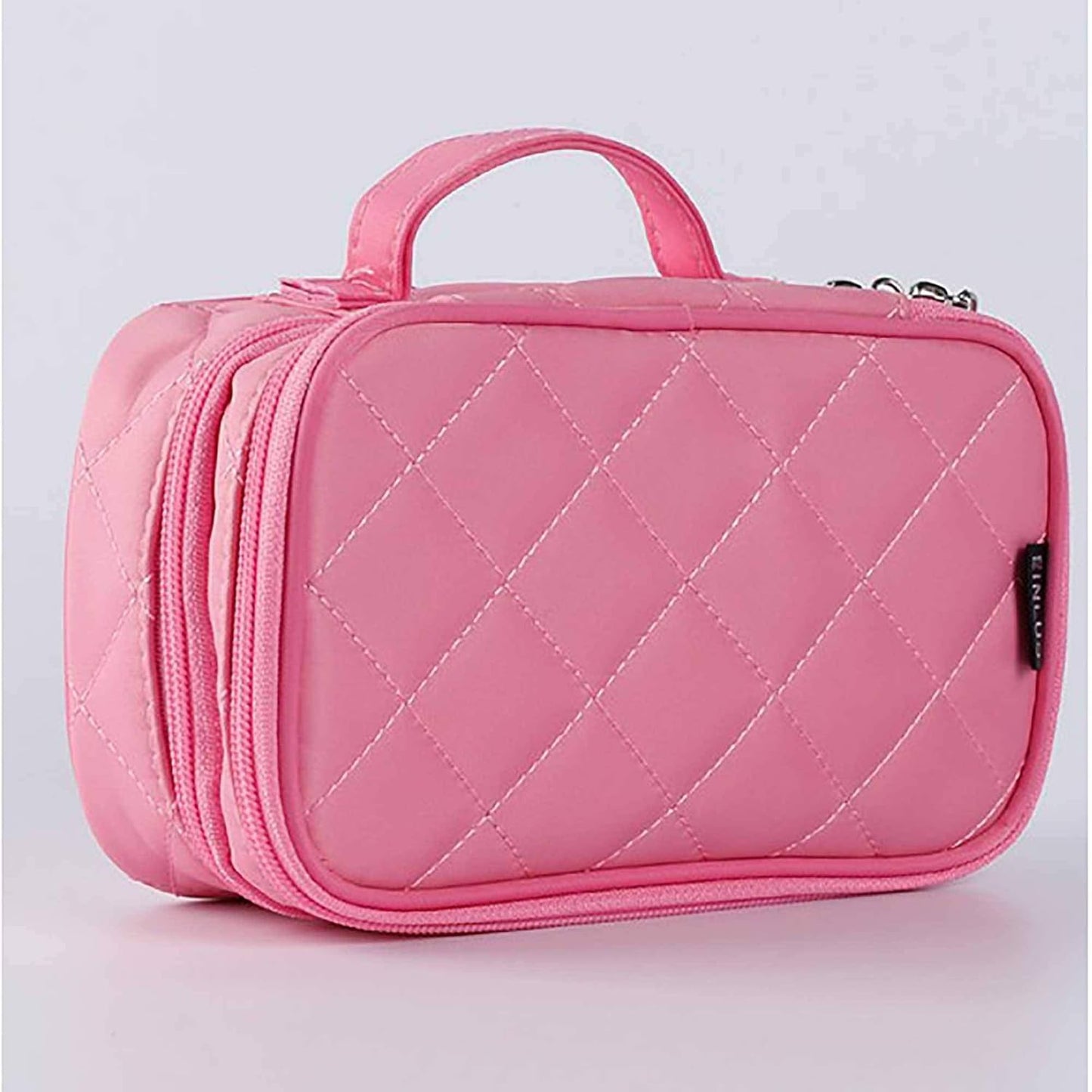 Make-up Bag for Cosmos Make-Up Case Make-Up Organiser for Travelling Dividers W204, pink