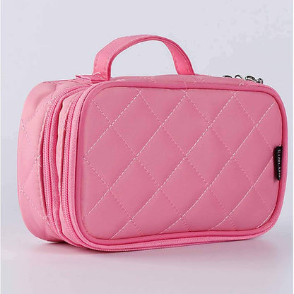 Make-up Bag for Cosmos Make-Up Case Make-Up Organiser for Travelling Dividers W204, pink