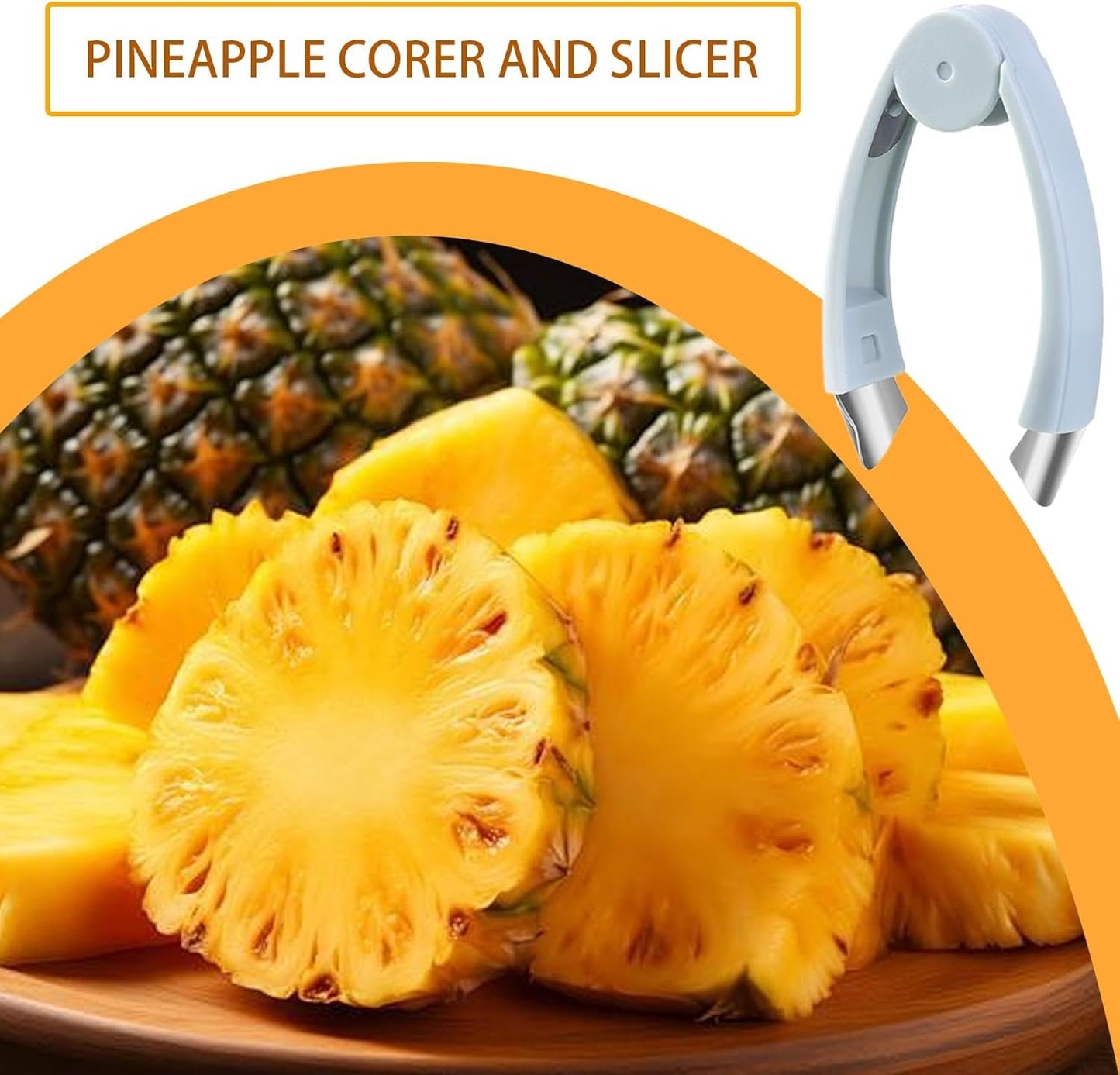 Strawberry Huller | Stainless Steel Pineapple Eye Removal Tool | Portable Food Prep Gadget with Ergonomic Handle, Cooking Utensils for Home, Picnic, Camping