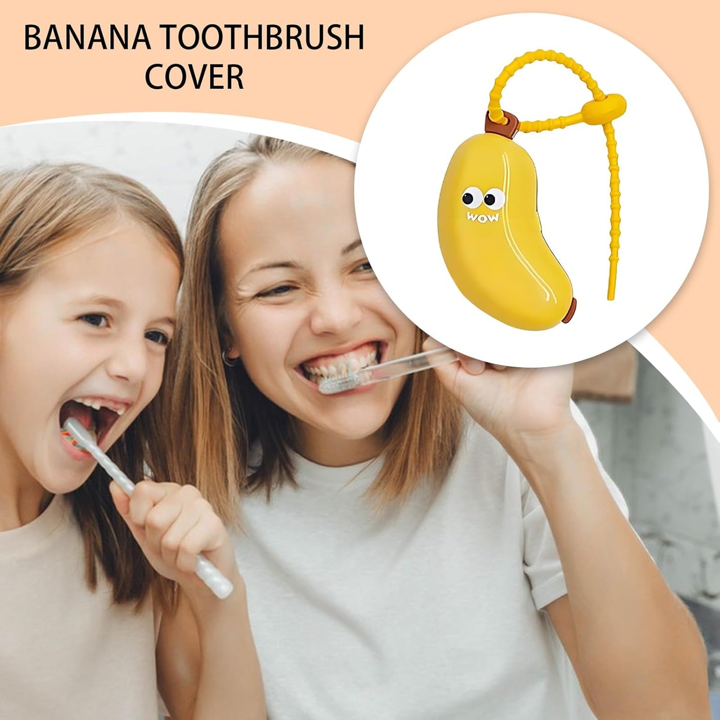 Generico Toothbrush Cover, Portable Protective Case, Compact Banana Design, Hygienic Travel Storage, Fun Cover for Kids, Adults, Outdoor Activities, Vacation, Daily Routines