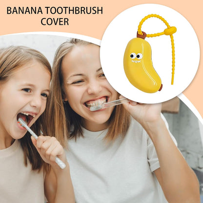 Generico Toothbrush Cover, Portable Protective Case, Compact Banana Design, Hygienic Travel Storage, Fun Cover for Kids, Adults, Outdoor Activities, Vacation, Daily Routines