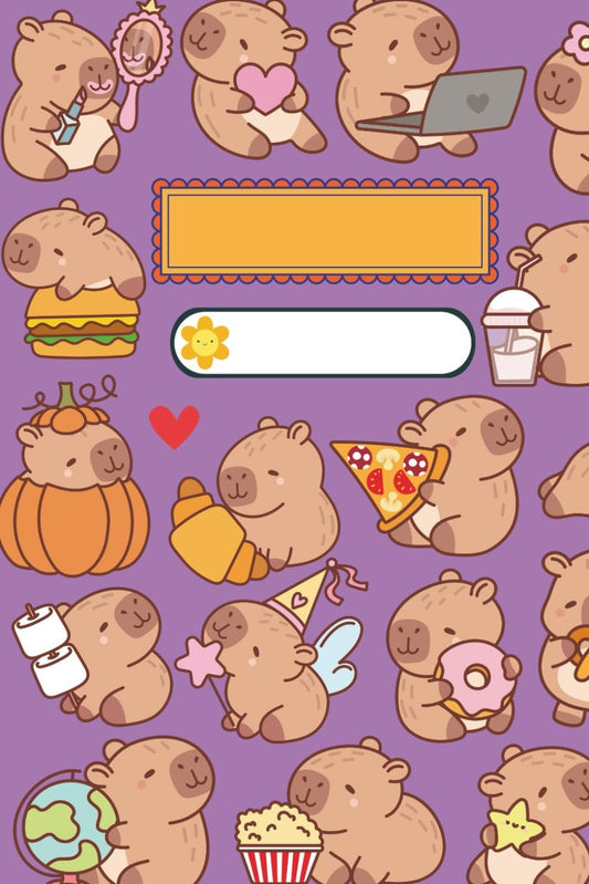 Magenta Capybara Notebook – Cute Aesthetic Journal for Writing and Creative Expression: Trendy Stationery for Doodling Sketching Bullet Planning and Organization with Soft Matte Cover and Lined Pages