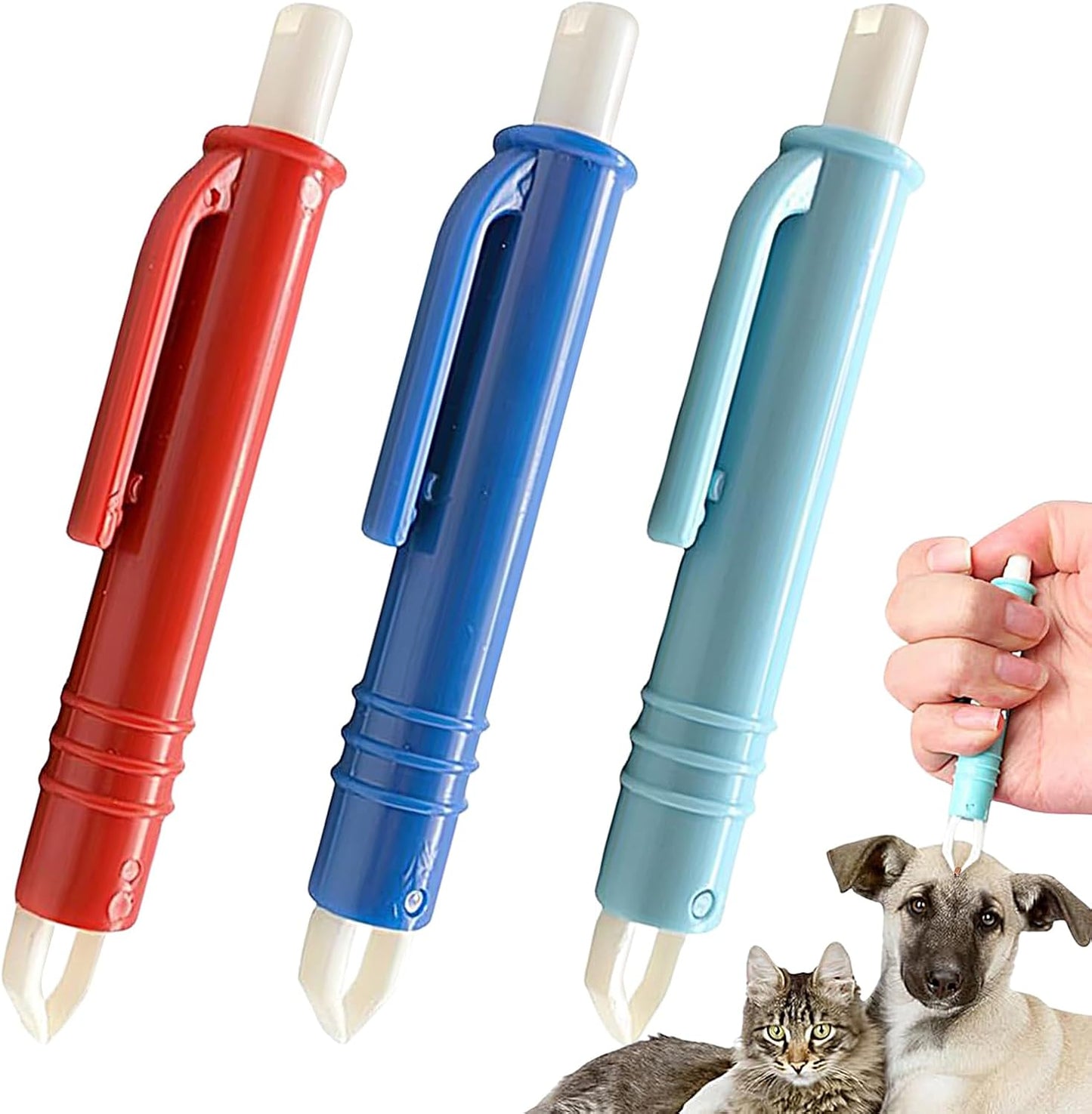 Tick Removal Tool, Stainless Tweezers, Durabled Abs Material, Quick Extractor, Easily Carrying, Extensive Use, Ideal for Pet Grooming Outdoor Travel, 9.5cm, 50g