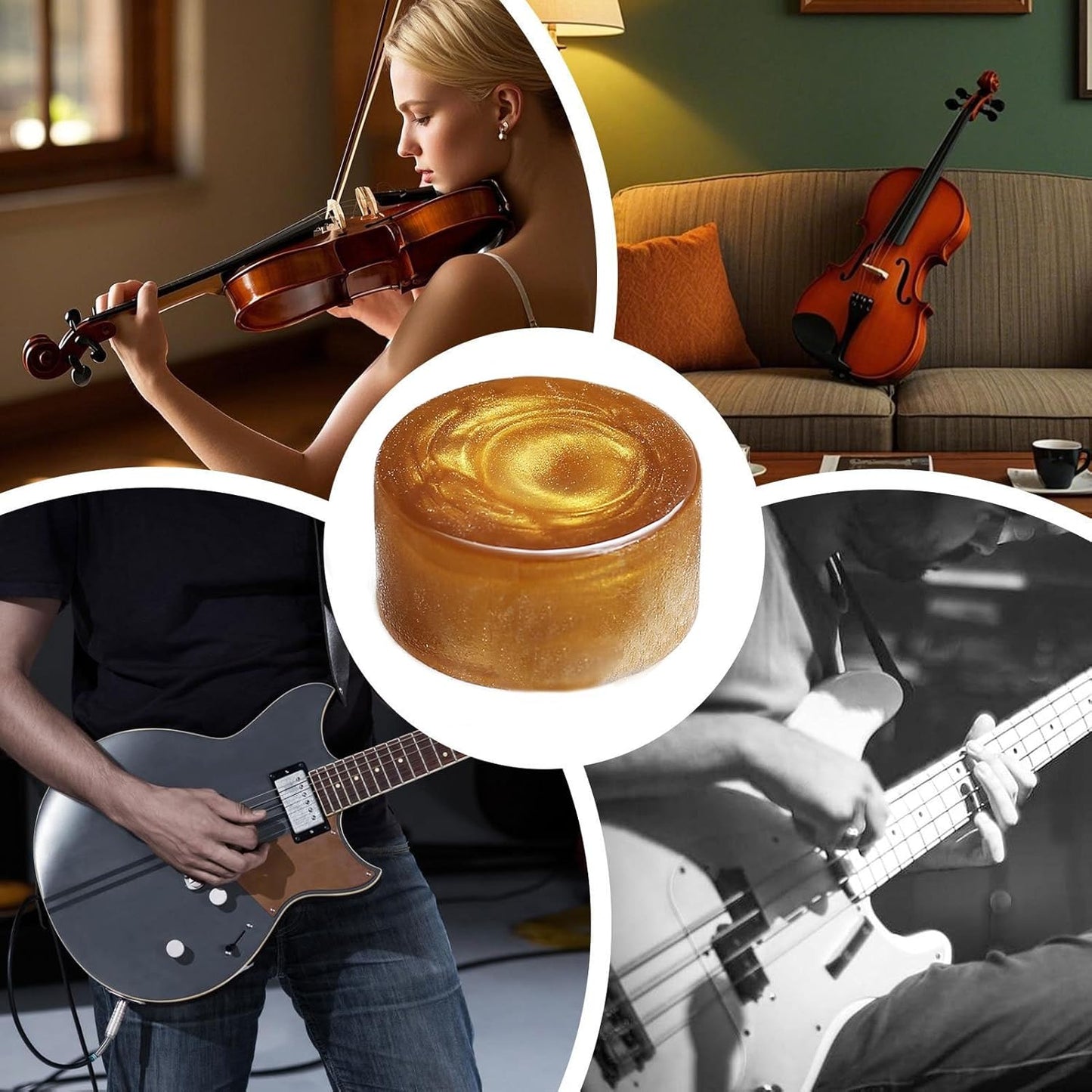 Violin Rosin, Natural Rosin for Violin and Cello, Small Dust-Proof, Long Lasting Tool, Accessories for Music Enthusiasts, Sound Kit, Essential for Cleaning and Polishing Strings