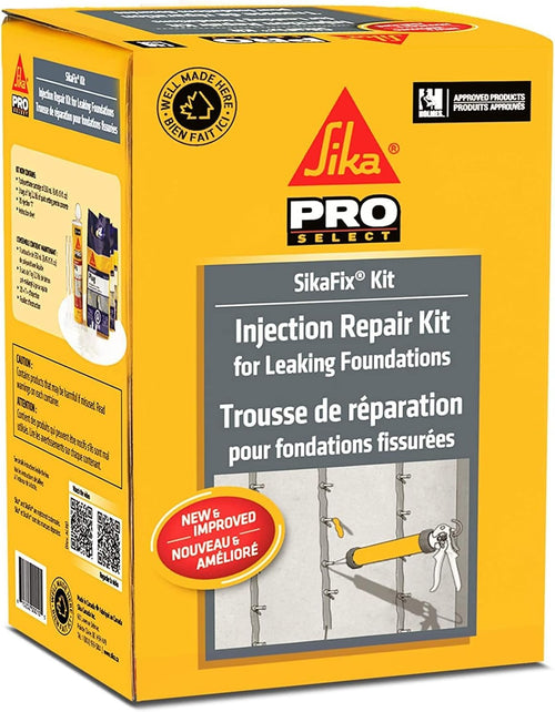 SIKA - Foundation repair - SikaFix Kit - Concrete grey - Injection kit to repair and waterproof cracked foundations - 3-part mortar, injection Ts and grout