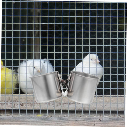 MOBUTOFU 2pcs Bird Feeder Feeding Basin for Bird Parrot Feeder Bird Food Dispenser Bird Feeding and Watering Supplies Parrot Food Dispenser Bird Food Container Parrot Hanging Feeder