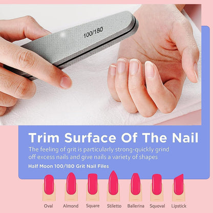 Nail File,11 Pack Professional Nail Files and Nail Buffers Kit, H HOME-MART Washable Double Sided Nail Care Nail Buffer Emery Board and 5pcs Buffers, Nail Tools Block 150, 180, 240, 100/180, 220/280, 1000/4000 Double Sided Buffer