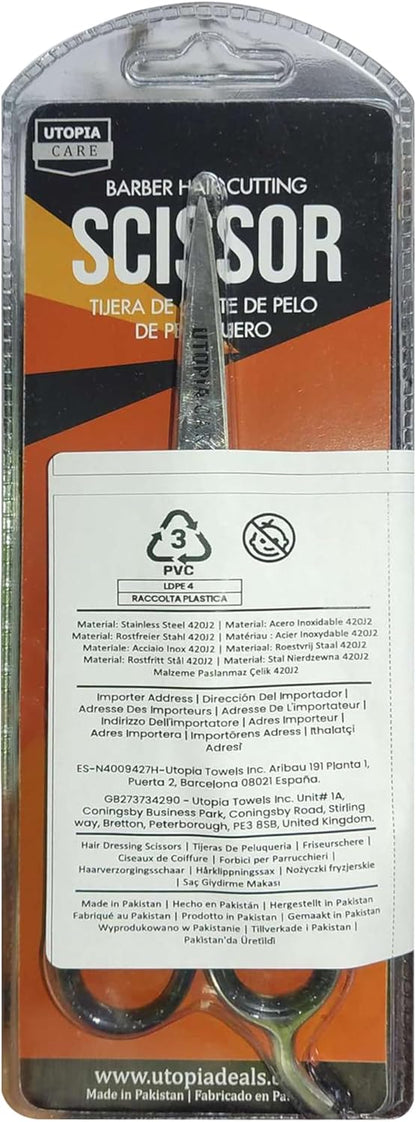 Utopia Care Hair Cutting and Hairdressing Scissors 6.5 Inch, Premium Stainless Steel Shears with Smooth Razor and Sharp Edge Blades for Salons, Men, Women and Kids, Rainbow