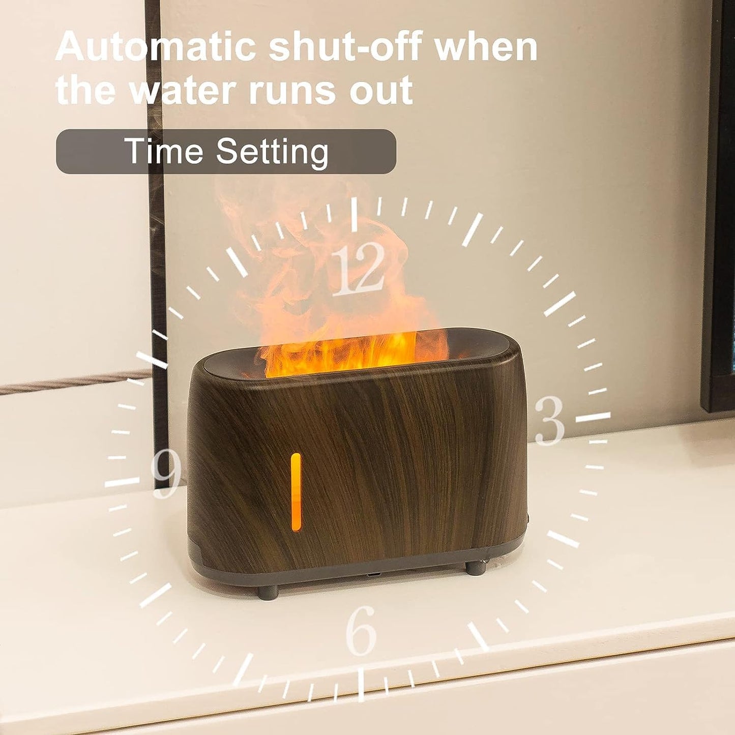 Shiawase Aroma Diffusers, Essential Flame Diffuser, Oil Diffuser Humidifier for Home Rome, Long Lasting USB, Remote Control, 3 Modes