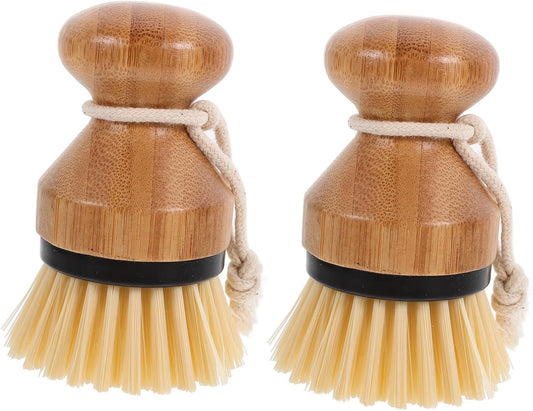 Alipis 2pcs Handle Dish Brush Ergonomic Dish Scrubber for Pots Pans Sinks Stovetops Kitchen Cleaning