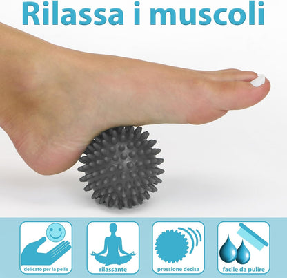 ALPIDEX Massage Balls Set of 5 Balls Lacrosse Feet Triggerpoint Different Degrees of Hardness for Back Legs Feet Hands