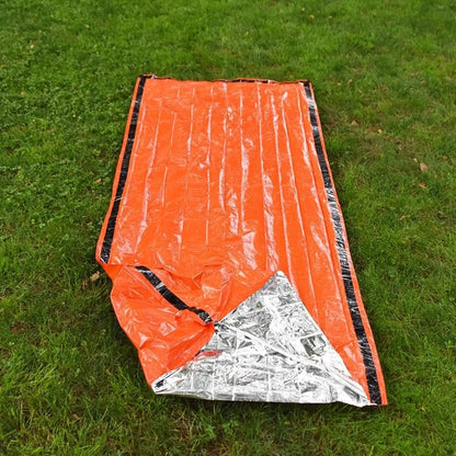 Emergency Sleeping Bag 2 Pack Lightweight Survival Sleeping Bags Thermal Bivy Sack Portable Emergency Blanket for Camping, Hiking, Outdoor, Activities Orange