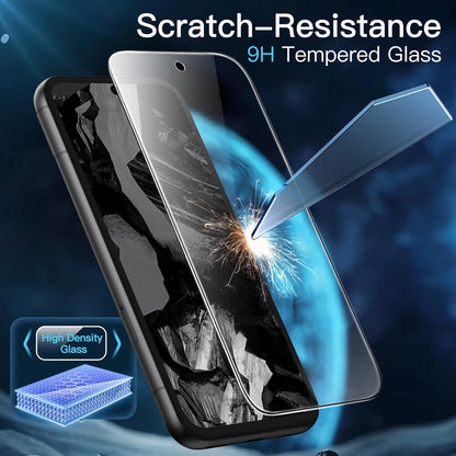 JETech Screen Protector for Google Pixel 8a 6.1-Inch, Tempered Glass Film with Easy Installation Tool, Fingerprint Compatible, HD Clear, 3-Pack