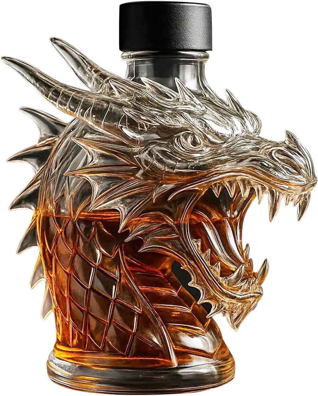 Generico Whiskey Bottles, Dragon Decanter, Novelty Liquor Display, Glass Beer Server, Built to Withstand Extremes, Medieval Workmanship, Hassle-Proof Upkeep, Collector Gift Use