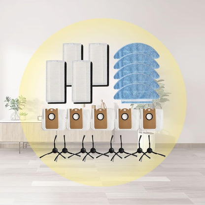 Cleaning Essentials - Set di panni per mocio con comodi sacchetti per la polvere e spazzole laterali efficienti per modelli Medion