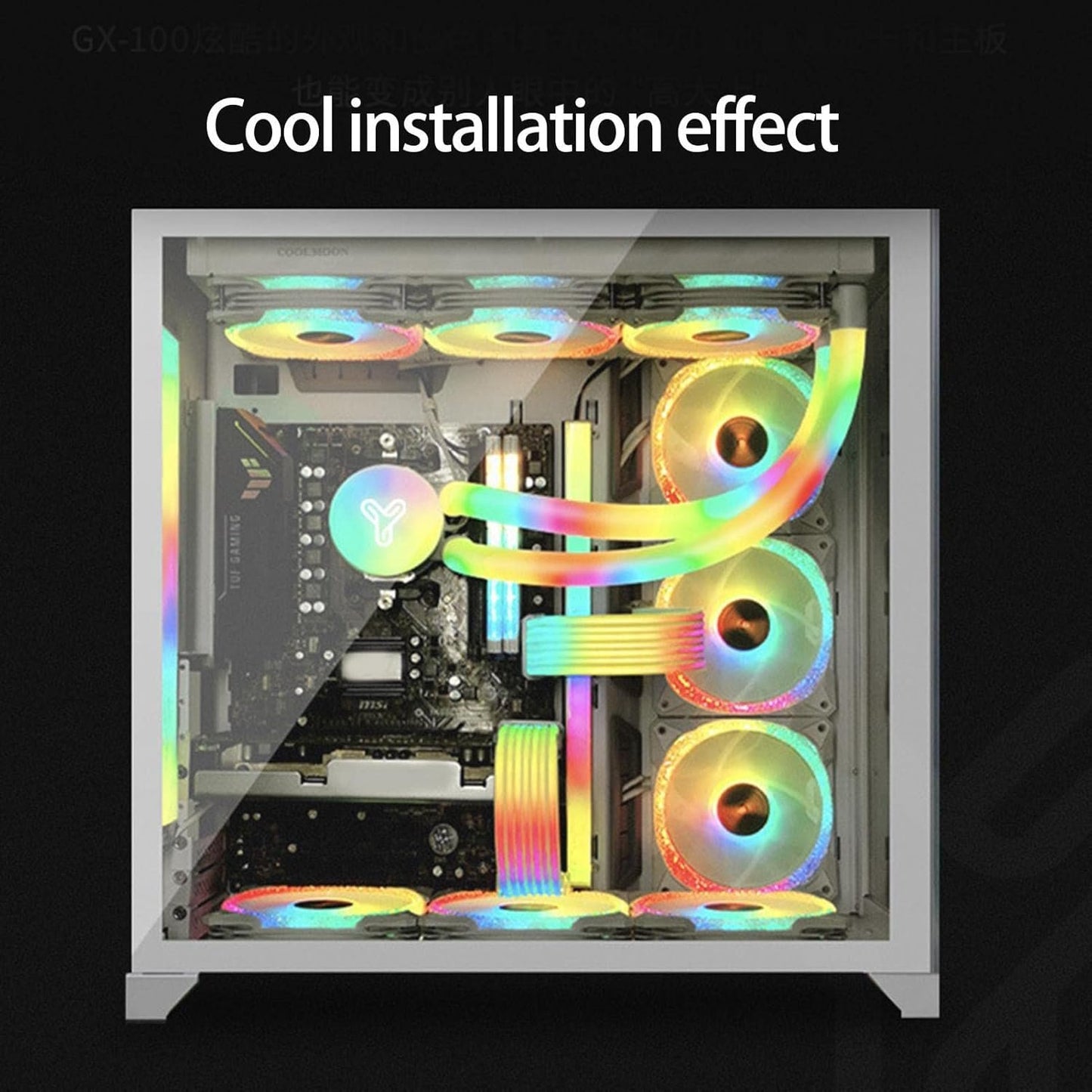 Generic RGB PC Cable | PC Cable Extension Cable for PC ARGB Strip - Colorful Connector Adapter, Diffused Neon LED Strips Computer Accessories