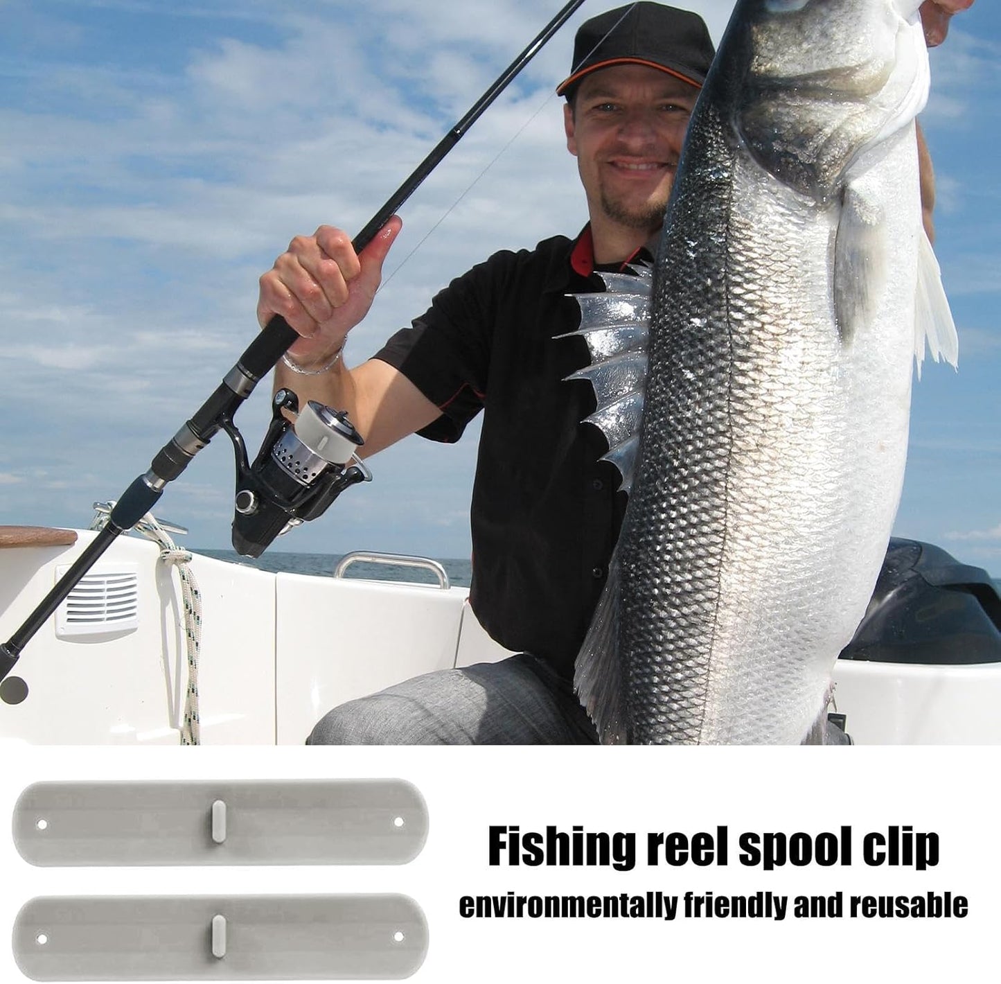 Bsbkoj Fishing Reel Lines Keeper, High-Elastic Spool Cup, 83 mm /3,27 pollici 34 mm/1,34 pollici Protector, Stretch-Fit Cover, 2 Set, for Travel, Outdoor Trips, Anglers Gear, Water Drop Fishing