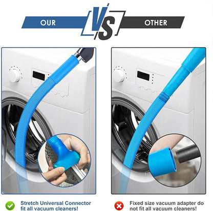 Dryer Duct Cleaning Kit - Vent Tool, Lint Brush | Vacuum Attachment with Flexible Rod Set For Pipe Trap Exhaust Hose Dust Removal Appliance Maintenance Safety Interior House Use Accessories