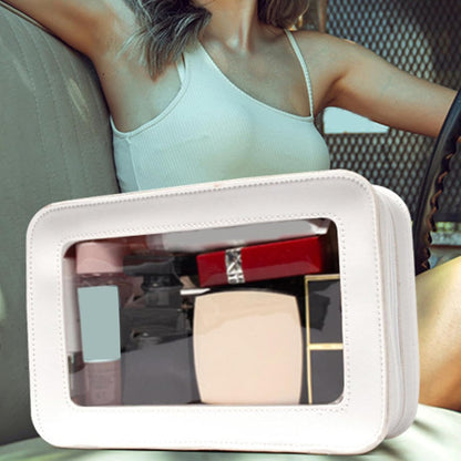 Clear Makeup Bag, Portable Makeup Organizer, Cosmetic Storage Pouch, Waterproof Travel Bag, Toiletry Bag Organizer, Travel Makeup Bag, Zipper Pouch Organizer, Makeup Bag For Travel, white, Please