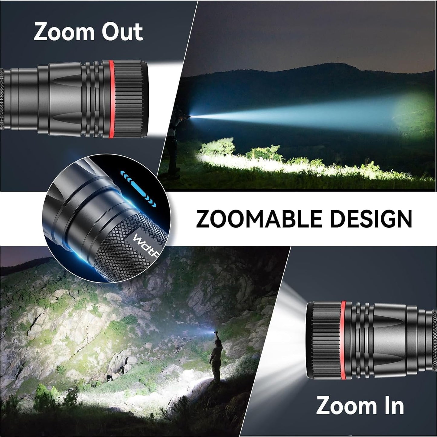 LETMY Rechargeable Flashlights High Lumens, 2 Pack 10H Long Lasting Super Bright EDC Flashlight, LED Mini Tactical Flash Lights for Camping Emergency, Drop & Water Resistant (Battery Included)