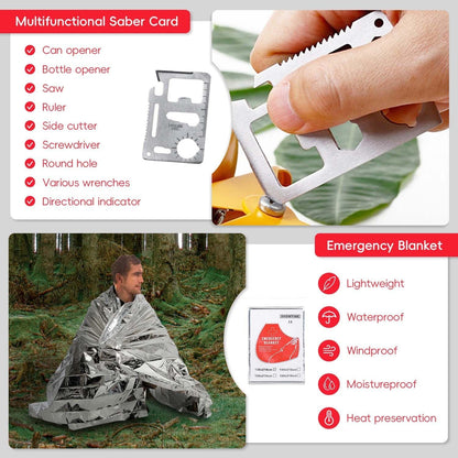 YouNuo Car First Aid Kits, 160pcs Survival Gear Emergency Kit Waterproof Hard Shell Case, Portable Compact First Aid Kit for Home/Car/Travel/Camping/Hiking/Outdoor/Sports/Office/Boat