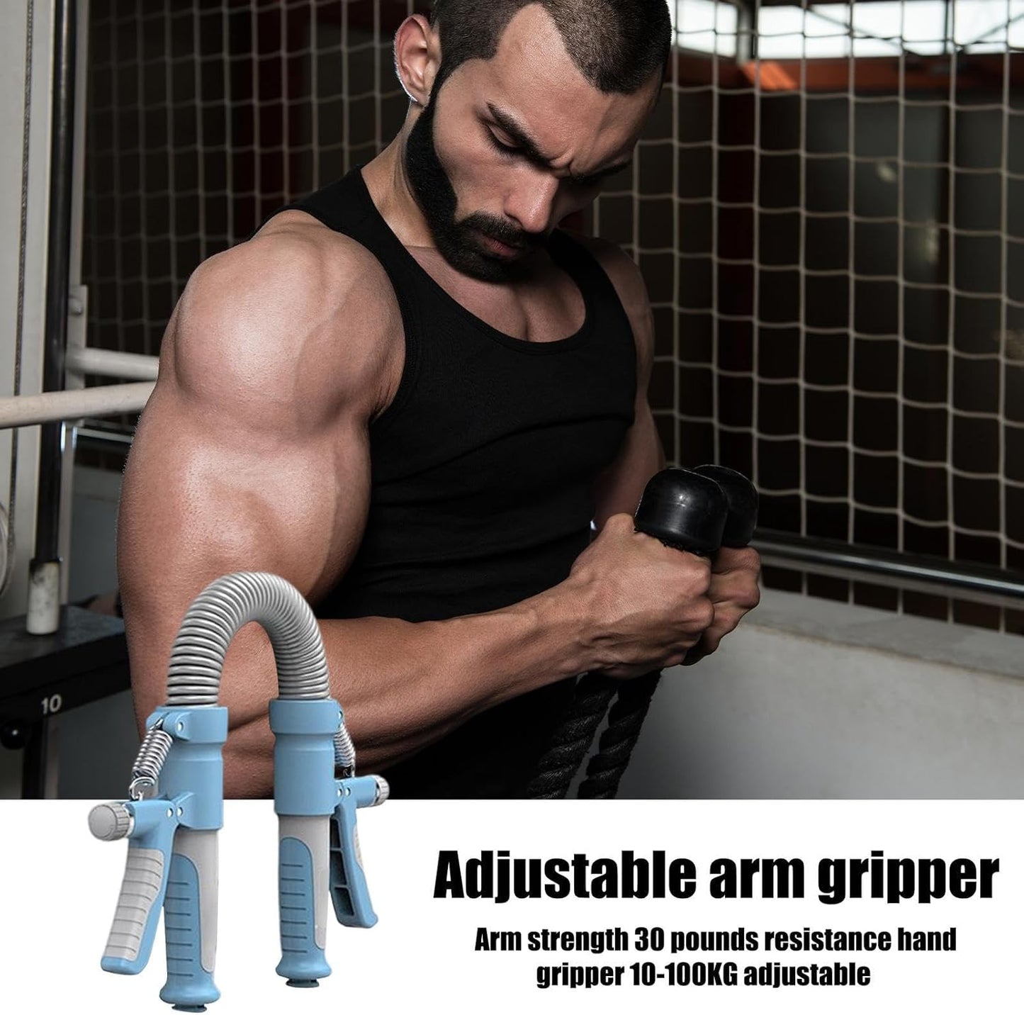 Arm Muscle Trainer, Chest Strength Equipment, Forearm Resistance Tool, Adjustable Grip Device, Compact Exercise Gear, Ideal for Upper Body Workouts, Shoulder Conditioning, Home Fitness Routines