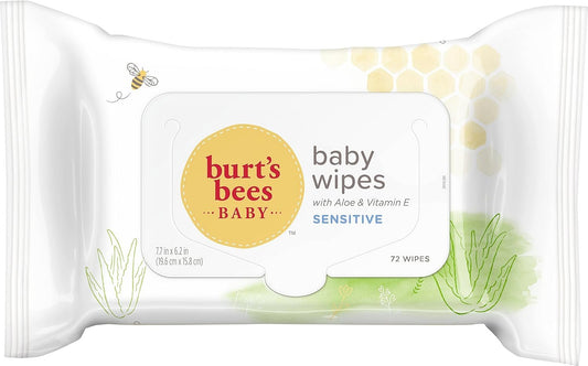 Burt's Bees Baby Chlorine-Free Wipes, 72 Count (Packaging May Vary)