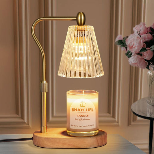 seenlast Candle Warmer Lamp with Timer Dimmer Adjustable Height,Vintage Home Decor for Scented Jar,Mother's Day Gift